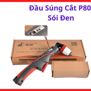 Tay Súng Cắt Plasma P80 Sói Đen, Đầu Cắt Plasma Chuyên Nghiệp Cho Máy LGK80 LGK100, Dây Dẫn Mềm Chống Mài Mòn, Đầu Súng Tương Thích Bép Plasma P80, Hỗ Trợ Gia Công Kim Loại Liên Tục, Kho Linh Kiện Máy Hàn.