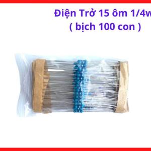 Điện Trở 15R Bịch 100 Con, Điện Trở Chân Cắm Công Suất 1/4W, Linh Kiện DIY Điện Tử Và Sửa Chữa Điện Tử, kho linh kiện máy hàn.