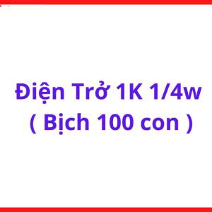 Điện Trở 1KΩ Chân Cắm Công Suất Thấp, Bịch 100 Con, Dùng Cho Board Nguồn, Board Điều Khiển Và Thiết Bị Điện Tử, kho linh kiện máy hàn.