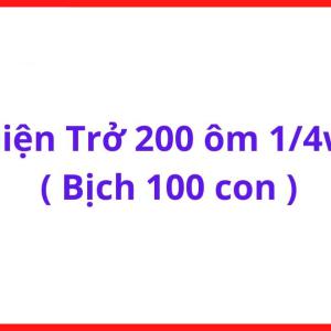 Điện Trở 200Ω 1/4W Bịch 100 Con, Linh Kiện Máy Hàn Inverter, Điện Trở Cắm Chân Thông Dụng Dùng Trong Board Điều Khiển Và Nguồn Xung, kho linh kiện máy hàn.