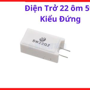 Điện Trở 22 Ohm 5W Kiểu Đứng, Điện Trở Công Suất Chịu Nhiệt, Linh Kiện Điện Tử Máy Hàn, Board Công Suất Và Sửa Chữa Điện Tử, kho linh kiện máy hàn.
