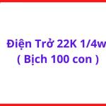 Điện Trở 22K Ohm 1/4W, Bịch 100 Con, Điện Trở Chân Cắm 22K, Dùng Cho Board Điều Khiển, Mạch Điện Tử Và Thiết Bị Điện Dân Dụng