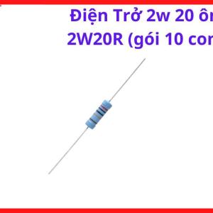 Điện Trở 20 Ohm 2W, Gói 10 Con, Điện Trở Công Suất Chân Cắm, Linh Kiện Điện Tử Máy Hàn, Board Điều Khiển, Mạch Switching Và Sửa Chữa Điện Tử, kho linh kiện máy hàn.