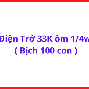 Điện Trở 33K Ohm 1/4W Bịch 100 Con, Linh Kiện Máy Hàn Inverter, Điện Trở Cắm Chân Thông Dụng, Dùng Trong Board Điều Khiển, Nguồn Xung Và DIY Electronics, kho linh kiện máy hàn.