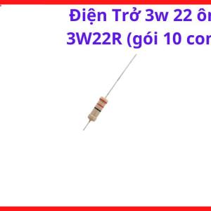 Điện Trở 22R 3W, Điện Trở Công Suất 3W22R Gói 10 Con, Linh Kiện Máy Hàn Inverter, Điện Trở Hạn Dòng, Điện Trở Chân Cắm, Linh Kiện Board Điều Khiển, Nguồn Switching Và Mạch Công Suấ