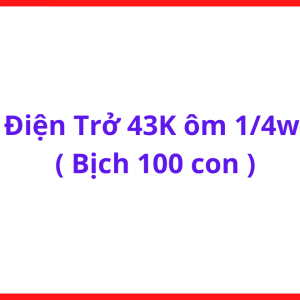 Điện Trở 43K Bịch 100 Con Công Suất 1/4W, Điện Trở Xuyên Lỗ Dùng Cho Máy Hàn, Bo Công Suất Và Mạch Điều Khiển, kho linh kiện máy hàn.