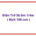 Điện Trở 56R 1/4W Gói 100 Chiếc, Điện Trở Through Hole Phổ Thông, Dùng Cho Sửa Chữa Máy Hàn, Board Mạch, Điều Khiển Công Nghiệp Và Học Thực Hành Điện Tử, kho linh kiện máy hàn.