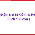 Điện Trở Chân Cắm 56K 1/4W Bịch 100 Con, Linh Kiện Điện Tử Phổ Biến Dùng Trong Mạch Phản Hồi, Chia Điện Áp Và Điều Khiển Tín Hiệu