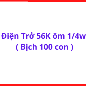 Điện Trở 56K Công Suất 0.25W Bịch 100 Con, Điện Trở Dùng Cho Mạch Chia Áp, Kéo Lên Kéo Xuống Và Điều Khiển Điện Áp, kho linh kiện máy hàn.
