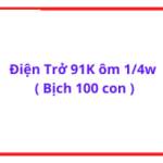 Điện Trở 91KΩ 1/4W, Gói 100 Điện Trở Chân Cắm, Linh Kiện Điện Tử Dùng Cho Máy Hàn Inverter, Board Công Suất, Mạch PWM, Nguồn Switching, Arduino, DIY Và Thiết Bị Điện Tử