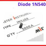 Diode 1N5408 3A 1000V, Diode Chỉnh Lưu Công Suất Cao, Linh Kiện Điện Tử Nguồn AC DC, Dạng DO201AD Chân Cắm, Dùng Cho Máy Hàn, Bộ Sạc Ắc Quy, Biến Áp Nguồn, Power Rectifier Diode, Electronic Components, linh kiện máy hàn.