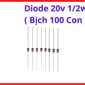 Diode 20V 1/2W Bộ 100 Con, Linh Kiện Điện Tử Chuyên Dùng Ổn Định Điện Áp, Hạn Chế Xung Quá Áp, Tăng Độ Tin Cậy Cho Thiết Bị Điện Tử Và Hệ Thống Điều Khiển, linh kiện máy hàn.