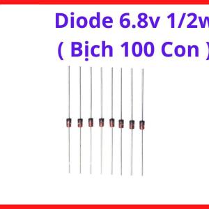 Diode 6.8V 1/2W Zener Diode Bộ 100 Con, Linh Kiện Bảo Vệ Quá Áp, Ổn Định Điện Áp, Dùng Trong Mạch Điện Tử, Máy Hàn Inverter, Thiết Bị Công Nghiệp Và Các Dự Án Nghiên Cứu DIY, linh kiện máy hàn.