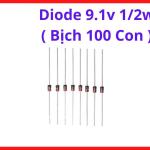 Diode Zener 9.1V 1/2W Bịch 100 Con, Linh Kiện Ổn Áp Chính Xác Dùng Trong Mạch Điện Tử, Máy Hàn Inverter Và Nguồn Xung
