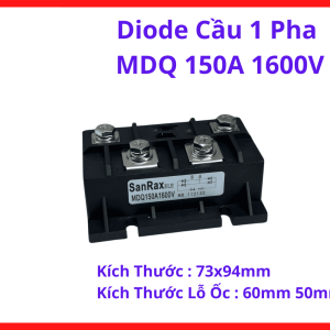 MDQ150A 1600V Bridge Diode Module, Chuyển Đổi AC Thành DC Ổn Định, Phù Hợp Máy Hàn Và Thiết Bị Nguồn Công Suất Lớn, linh kiện máy hàn.