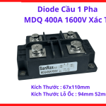 Diode Cầu 400A 1600V MDQ, Module Chỉnh Lưu 1 Pha Công Suất Cao, Phù Hợp Máy Hàn Biến Áp, Nguồn Mạ Điện Và Hệ Thống Nguồn DC Công Nghiệp, linh kiện máy hàn.