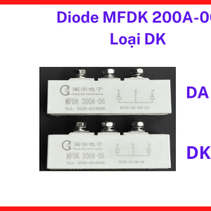 Diode MFDK 200A-06 Loại DK, Diode Chỉnh Lưu Công Suất 200A 600V, Module Diode Cathode Chung, Linh Kiện Máy Hàn Inverter, Sửa Chữa Nguồn Xung Công Nghiệp, Máy Cắt Plasma, Chịu Tải Dòng Cao, Tản Nhiệt Hiệu Quả