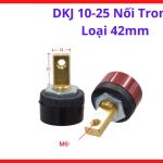 Bộ 2 cái giắc nối cáp hàn DKJ 10-25 nối trong loại 42mm chính hãng, phụ kiện chuyên dụng cho máy hàn điện tử MMA, kết cấu đồng thau bọc cao su chịu nhiệt cao, giải pháp truyền dẫn điện an toàn ổn định