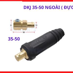 Giắc cắm máy hàn chịu nhiệt hiệu suất vượt trội, bộ 2 cọc hàn DKJ 35 50 đực cao cấp, đầu nối cáp hàn lõi đồng nguyên chất chống oxy hóa, thiết kế chuẩn xác giúp lắp đặt dễ dàng và nhanh chóng nhất cho mọi hệ thống máy móc