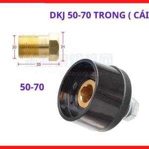 Cọc nối nhanh cáp hàn điện DKJ 50 70 loại nối trong, thiết bị phụ trợ cơ điện giúp kết nối nguồn điện hàn tiện lợi, cấu trúc ngàm khóa chặt chẽ ngăn chặn triệt để hiện tượng đánh lửa, nâng cao chất lượng mối nối, linh kiện máy hàn.