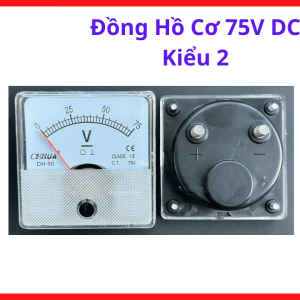 Đồng hồ cơ 75V DC kiểu 2 đo dòng áp một chiều đầu ra thiết bị điện, Volt kế kim chỉ mặt hiển thị sắc nét chống rung kim lò xo tóc, Linh kiện sửa chữa bo mạch thay thế máy hàn mig cắt plasma công nghiệp., linh kiện máy hàn.