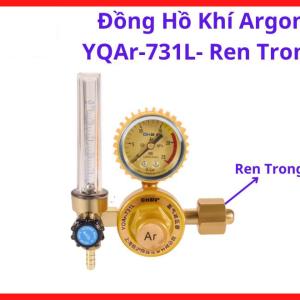 Đồng Hồ Argon YQAr-731L Ren Trong 2 Vòi, Van Điều Áp Khí Hàn TIG MIG, Flowmeter Khí Argon, Kiểm Soát Lưu Lượng Chính Xác, Ổn Định Hồ Quang, Phù Hợp Bình Argon Phổ Thông