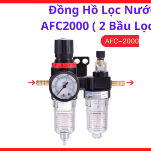 Đồng Hồ AFC2000 Hai Bầu, Bộ Điều Áp Và Lọc Khí Nén, Bộ Lọc Hơi Nước Máy Nén Khí, Dùng Cho Máy Hàn, Plasma Và Thiết Bị Công Nghiệp, linh kiện máy hàn.