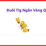 Đuôi TIG Ngắn Vàng QQ, Nắp Đậy Đuôi Súng Hàn TIG Kiểu QQ Chuyên Dụng, Thiết Kế Ngắn Gọn Dễ Thao Tác Trong Góc Hẹp, Hỗ Trợ Giữ Kẹp Kim Ổn Định Khi Hàn TIG Argon Liên Tục, Linh Kiện Hàn Cắt