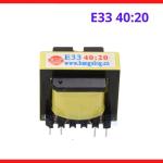 Biến áp xung E33, 40:20 linh kiện điện tử thay thế, lõi từ giảm thiểu nhiễu, hiệu suất truyền dẫn tín hiệu xung chính xác, độ bền cao, vật liệu chất lượng, thiết kế nhỏ gọn, dễ dàng lắp đặt cho các mạch điện tử thông dụng hiện nay, linh kiện máy hàn.