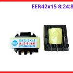 Biến áp xung EER42x15, 8:24:80 linh kiện cho bộ nguồn điện tử công nghiệp, thiết kế lõi từ tối ưu từ thông, hiệu suất ổn định, vật liệu chịu nhiệt bền bỉ, thiết kế chuẩn xác, độ tin cậy cao, giải pháp sửa chữa hiệu quả cho các kỹ thuật viên điện tử