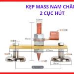 Kẹp Mass Nam Châm 2 Cục Hút, Kẹp Mát Máy Hàn Lực Hút Mạnh, Phụ Kiện Hàn Điện Giúp Tiếp Điểm Nhanh Trên Nhiều Bề Mặt Kim Loại