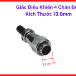 Giắc Điều Khiển 4 Chân Đực Kích Thước 13.8mm Cấu Tạo Thông Minh Giúp Tháo Lắp Linh Hoạt Kiểm Tra Hệ Thống Định Kỳ Nhanh Chóng An Toàn, linh kiện máy hàn.