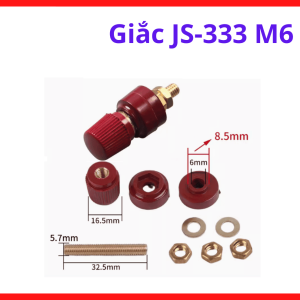 Giắc JS333 M6 Vỏ Cách Điện Dày Dặn An Toàn Tuyệt Đối Cho Người Thao Tác, Giải Pháp Thay Thế Hoàn Hảo Cho Đầu Cắm Cũ Kỹ Bị Hỏng Hóc Trong Quá Trình Sử Dụng, linh kiện máy hàn.