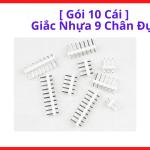 Đầu Giắc Nhựa 9 Chân Đực, Gói 10 Cái, Jack Điện 9 Pin, Connector Điều Khiển, Đầu Nối Thiết Bị Điện Tử, Dùng Cho Máy Hàn Và Hệ Thống Tín Hiệu, linh kiện máy hàn.