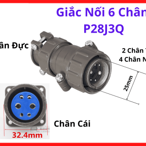 Đầu Nối P28J3Q 6 Chân Đực Kiểu Dáng Công Nghiệp Nặng Đảm Bảo Kết Nối Liền Mạch, Lựa Chọn Tối Ưu Cho Dự Án Kỹ Thuật Điện, linh kiện máy hàn.