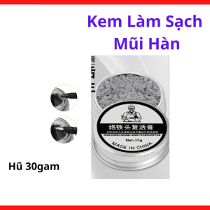 Kem Làm Sạch Đầu Hàn Thiếc, Dùng Cho Mũi Hàn Bị Đen, Khó Ăn Thiếc Hoặc Bám Oxy Hóa Khi Sử Dụng Lâu Dài, kho linh kiện máy hàn.