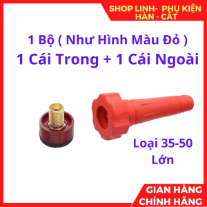 Đầu Cắm DKJ 35 50 Kiểu Thái Loại Lớn Bộ Hai Cái Màu Đỏ Chống Chịu Môi Trường Khắc Nghiệt, Lựa Chọn Tối Ưu Cho Kỹ Sư Điện Và Thợ Hàn Chuyên Môn Sâu, linh kiện máy hàn.