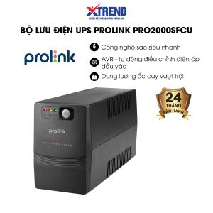 Bộ Lưu Điện Dự Phòng Prolink PRO2000SFCU 2000VA 1200W Line Interactive, Chống Mất Điện Và Nhiễu Sóng Cho Server Doanh Nghiệp Vừa, LCD Display Theo Dõi Pin Thời Gian Thực, AVR Ổn Định Wide Range 165-275Vac, Bảo Vệ Ngắn Mạch Quá Tải Điện Áp Thấp