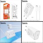 Bộ Sạc Nhanh 20W Hoco C143, củ sạc Type-C PD QC3.0, chất liệu ABS chống cháy, kèm cáp Type-C sang Lightning 1m, sạc nhanh iPhone, iPad, sạc mát, bền, chuẩn sạc EU, nhỏ gọn tiện lợi