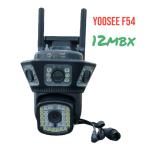 Khám Phá Camera 12MP Yoosee F54 WiFi 4 Ống Kính 3 Mắt Có Màu, Độ Phân Giải 3MP Mỗi Mắt Siêu Nét, Ống Kính Cố Định Mở Rộng Tầm Nhìn 3 Khung Hình, Xoay PTZ 355°/90° Điều Khiển Từ Xa App Yoosee, LED Trắng 15m Xóa Sổ Bóng Tối Ban Đêm Màu Sắc