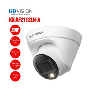Siêu Camera An Ninh KBVISION IP KX-AF2112N-DL-A 2MP Full Color Mic Ghi Âm, Phát Hiện Human Detection Giảm Báo Động Giả, Ống Kính 2.8mm Góc 105° Siêu Rộng, Ánh Sáng Kép 30m Ban Đêm Màu Sống Động, Hỗ Trợ PoE 12VDC Dễ Lắp Đặt