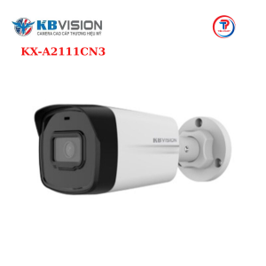 Camera IP KBVISION KX-A2111CN3 2MP – Giải Pháp An Ninh "Sấm Sét" Với PoE Hồng Ngoại 30m, Hình Ảnh 1920x1080 Siêu Rõ @25/30fps, Góc Nhìn 84° Từ Ống Kính 3.6mm, H.265+ Tiết Kiệm Băng Thông, DWDR 3D-NR Chống Ngược Sáng, Vỏ Nhựa IP67 Chịu Nhiệt Độ -40°C/