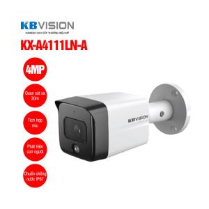Camera IP KBVISION KX-A4111LN-A 4MP – Giải Pháp An Ninh "Sấm Sét" Với PoE Hồng Ngoại 30m, Hình Ảnh 2560x1440 Siêu Rõ @25/30fps, Góc Nhìn 78° Từ Ống Kính 3.6mm, Phát Hiện Con Người Thông Minh Giảm Báo Giả 95%, Micro Thu Âm Rõ Né