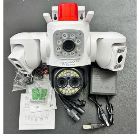 Camera Yoosee F40JD-F60 WiFi 3 Mắt Có Màu – Vũ Khí An Ninh Viral Zoom 20x, 1080P@30fps Siêu Sắc Nét, Góc Nhìn 82° Từ 3.6mm Lens, 10m LED Màu Tự Chuyển, Mic Thu Âm Xa Tích Hợp Hai Chiều, Chuyển Đổi Nhanh Theo Dõi Thông Minh PTZ 355°/90°
