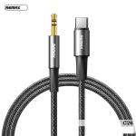 Cáp chuyển Type-C sang 3.5mm đầu đực Remax C26, dây bện 48 trục, vỏ hợp kim nhôm, công nghệ ép phun, chiều dài 1.2m, tuổi thọ 5000 lần cắm rút, thiết kế bền chắc, tiện lợi, mang lại âm thanh trung thực cho smartphone, tablet