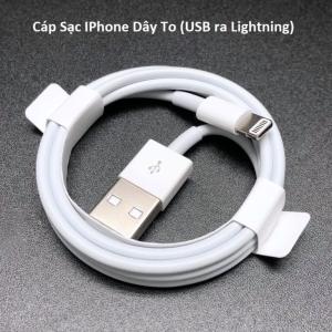 Cáp Lightning dây to FOXCONN 5 CHIP, USB to iPhone, hàng zin nấu máy, tương thích iPhone 5/6/7, iPad mini/air/pro, phụ kiện chính hãng, sạc nhanh an toàn.