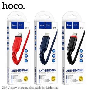cáp sạc Hoco X59 1m Lightning USB chính hãng cho iPhone – tốc độ sạc nhanh, dây bền chống rối, thiết kế nhỏ gọn, an toàn sạc pin cho mọi dòng iPhone