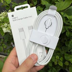 Cáp sạc iPhone 16 Type-C to Type-C dài 2m, hỗ trợ sạc nhanh 60W laptop, 3A điện thoại, chất liệu PVC, lõi dây OD=3.3mm, phụ kiện chính hãng, bền bỉ tiện lợi.