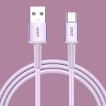 Cáp Sạc Micro USB Nhanh ROBOT RSM100 Purple Chính Hãng FV, Dây Dù Bền Bỉ Chống Rối 2.4A 1M, Sạc Siêu Tốc Tiết Kiệm Thời Gian Cho Samsung Galaxy S7 S6 Note 5 LG Sony Xperia, Truyền Dữ Liệu 480Mbps Mượt Mà Không Gián Đoạn