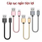 Cáp Sạc Ngắn 20cm Dây Dù, 3 Đầu Lightning Type-C Micro, Tương Thích iPhone iPad Android, Thiết Kế Chống Rối, Kết Nối Dữ Liệu Laptop Điện Thoại Máy Tính Bảng, Giải Pháp Sạc Tiện Lợi Giá Rẻ Chính Hãng